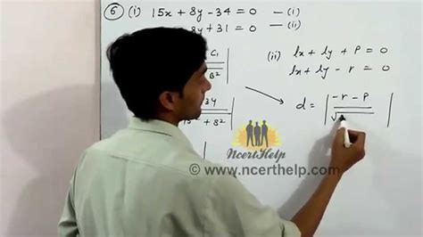 How To Find Distance Between Two Parallel Lines Examples Youtube