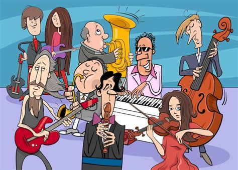 cartoon big band images    freepik