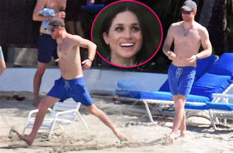 Prince Harry Shirtless Beach Jamaica Meghan Markle Wedding