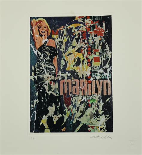 Mimmo Rotella Marilyn Serigrafia E Decollage Cm