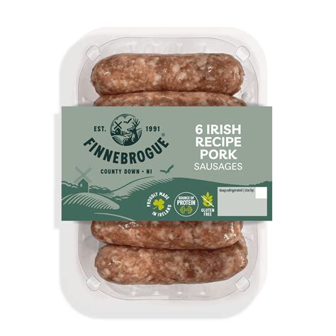 Finnebrogue 6 Irish Recipe Pork Sausages Finnebrogue