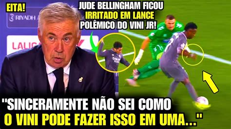 EITA Olha como o CARLO ANCELOTTI REAGIU AO LANCE POLÊMICO ENTRE O