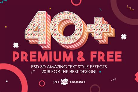 Premium Free Psd D Amazing Text Style Effects For The Best