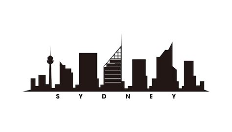 Premium Vector Sydney Skyline Illustration Silhouette Vector