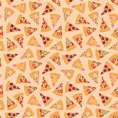 Pizza 4 Slice Fast Food Infographics Vector Illustration Stock