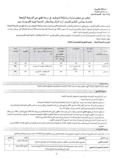 Concours Conseils Provinciaux Guelmim Oued Noun 2022 54 Postes