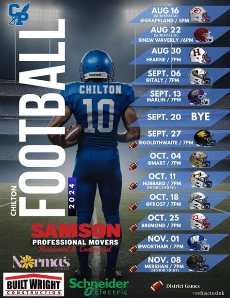 Chilton Football Schedule Chilton Isd