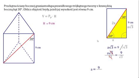 Oblicz Obj To Graniastos Upa Prawid Owego Tr Jk Tnego W Kt Rym
