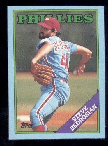 Topps Steve Bedrosian Philadelphia Phillies Box Bottom Card Ebay