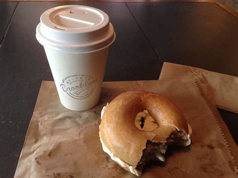 Latte And Bagel Awesome Brekkie Latte And Sourdough Bagel W Flickr