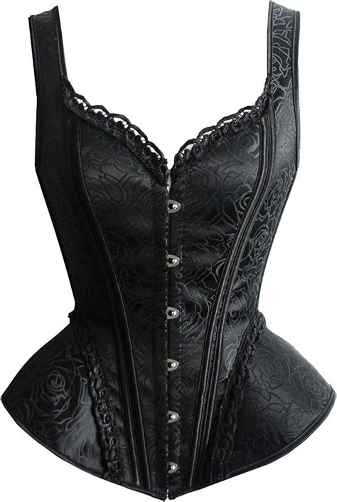 SZIVYSHI Damen Vollbrust Corsage Top Gothic Vintage Corsagen Bustier