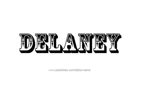 Delaney Name Tattoo Designs