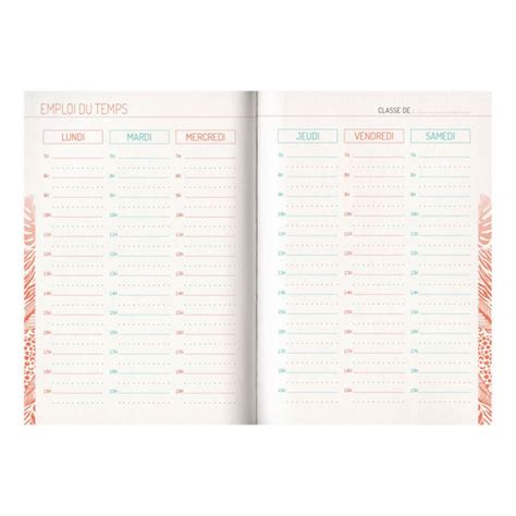 Agenda Scolaire X Cm Kraft Naturel Et Blanc Bouchut