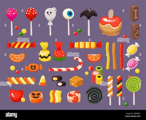 Halloween Candy Sweet Candies Scary Bat Lollipop And Sweets Liquorice