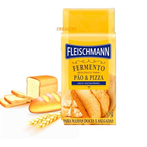 Fermento Seco Instantâneo Salgado 125g Pães e Pizza Fleischmann