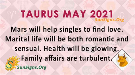 Taurus May Monthly Horoscope Predictions Sunsigns Org