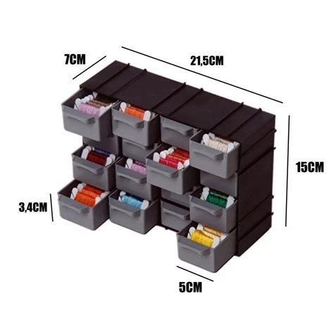 Organizador Gaveteiro 7001 Modulável 16 Gavetas Multiuso Arqplast