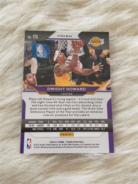 2020 21 Panini Prizm SILVER PRIZM Dwight Howard 175 EBay