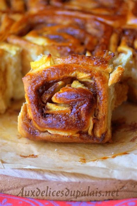 Recette brioche roulée aux pommes et cannelle Aux délices du palais