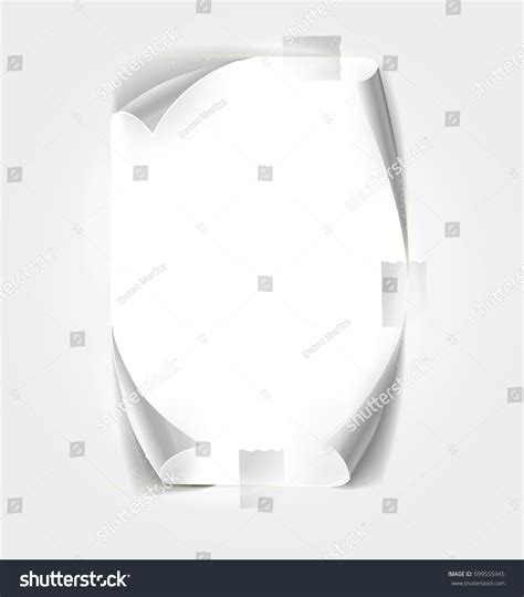 New White Page Curl On Blank Stock Vector Royalty Free