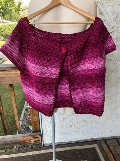 Hand Crochet Shrug Plus Size Etsy