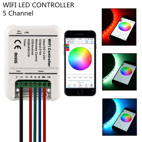 Million Colors Wifi Rgb Led Controller Mini Channels Rgb Ww Cw Led