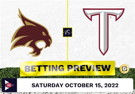 Texas State Vs Troy State Cfb Prediction And Odds Oct 15 2022