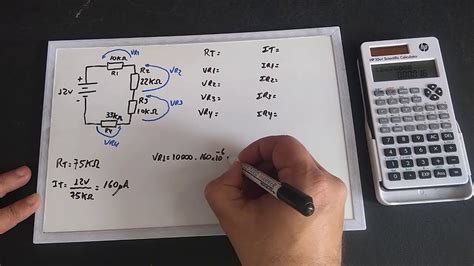 Calcular a queda de tensão e corrente em cada resistor b YouTube