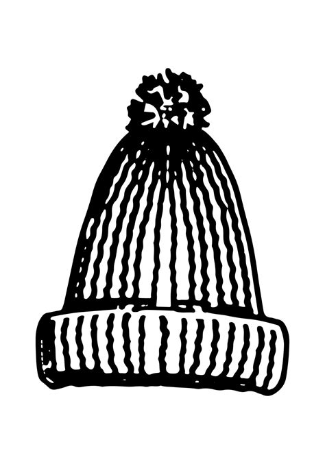 Doodle Of Warm Hat Outline Drawing Of Winter Accessory Clothes Hand Drawn Vector Illustration