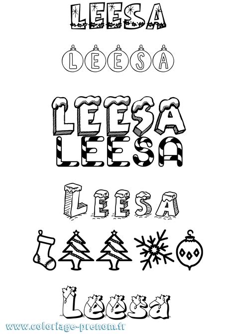 Coloriage Du Prénom Leesa à Imprimer Ou Télécharger Facilement