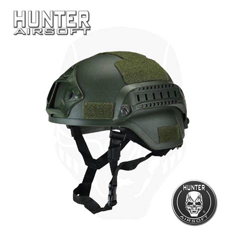 Capacete T Tico Militar Airsoft Verde Mich Hunter Airsoft