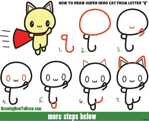 How To Draw Kawaii Cat Step By Step : Kawaii, siamese kitten with bell ...