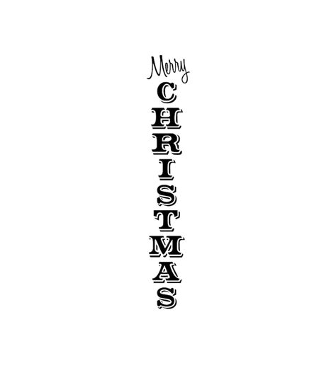 Merry Christmas Vertical Sign Merry Christmas Vertical SVG - Etsy