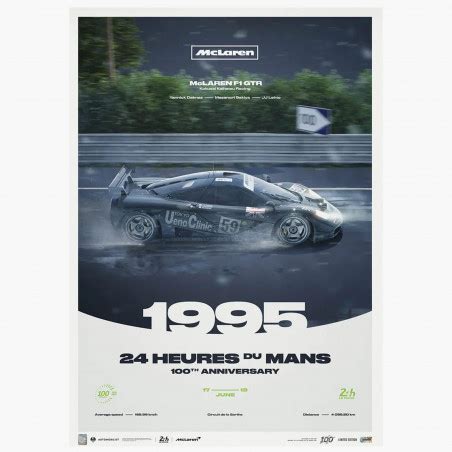 Poster McLaren F1 GTR 1995 - 24H Le Mans