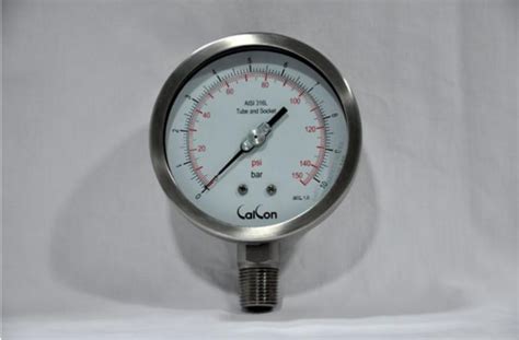 All Stainless Steel Pressure Gauges With Bourdon Tube With Glycerine