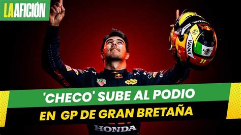 Checo Pérez queda en segundo lugar del GP de Gran Bretaña Sainz