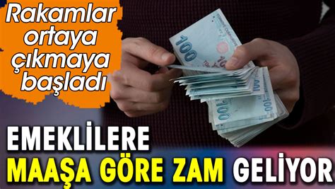 Emeklilere maaşa göre zam geliyor Rakamlar ortaya çıkıyor