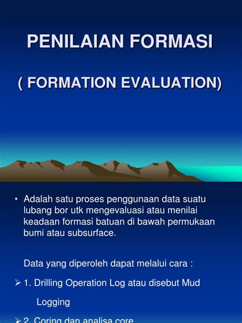 Pdf Bahan Ajar Formation Evaluation Presentation Dokumen Tips