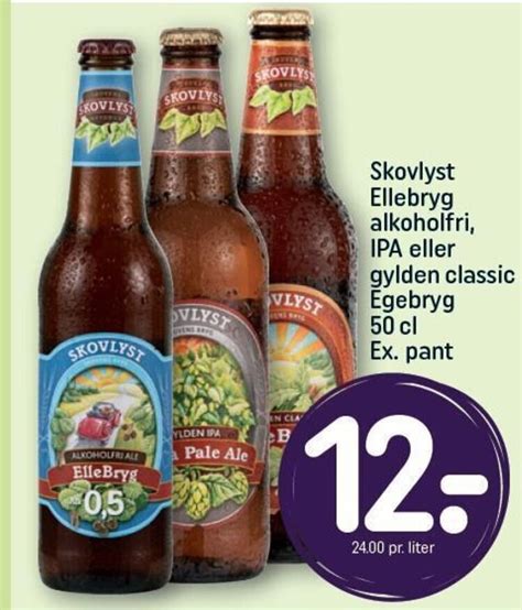 Skovlyst Ellebryg Alkoholfri IPA Eller Gylden Classic Egebryg 50 Cl Ex