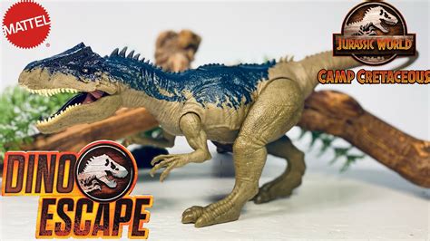 Mattel Camp Cretaceous Roar Attack Allosaurus Review Dino Escape Battle At Big Rock Jurassic