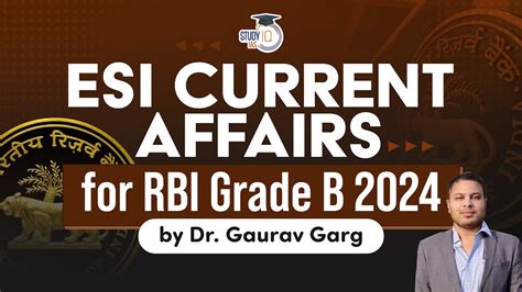 ESI Current Affairs 2024 For RBI Grade B 2024 How To Study ESI