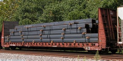 Class FS-43 bulkhead flat car Southern 114193 with steel beams