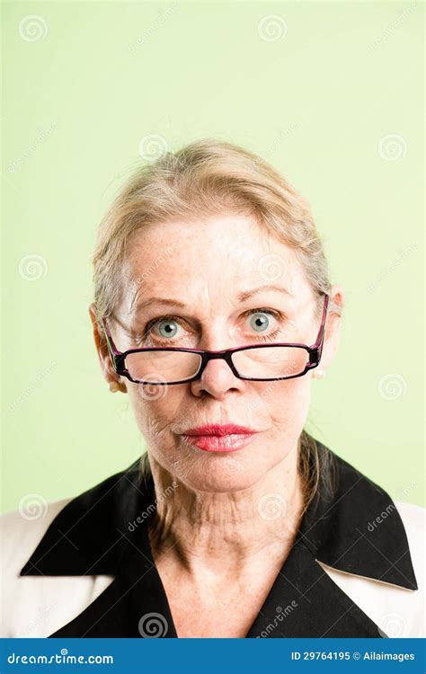 Serious Woman Portrait Real People High Definition Green Backgro Stock Image Image 29764195