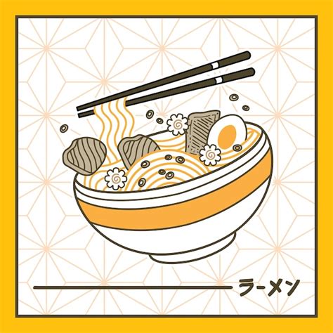 Premium Vector Ramen Noodles Vector Illustration On Bowl And