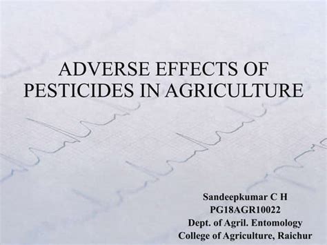 Effects of pesticides of humans | PPT