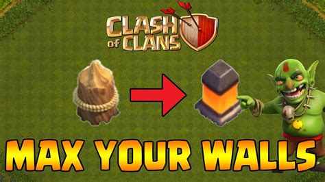 Easiest Way To Max Your Walls Fast And Efficient Clash Of Clans Hindi Youtube