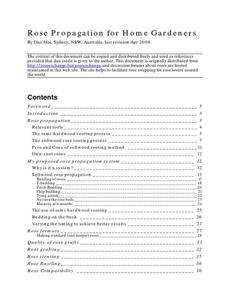 Rose Propagation | PDF