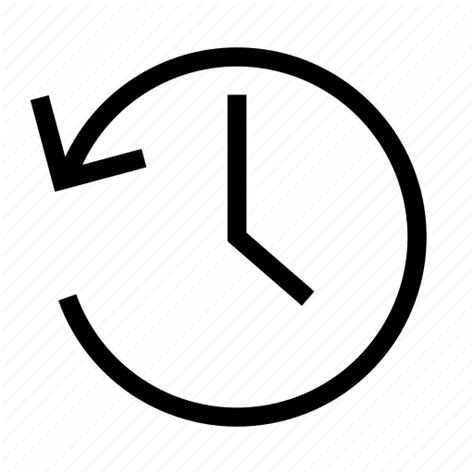 Back Backwards Clock History Past Rewind Time Icon