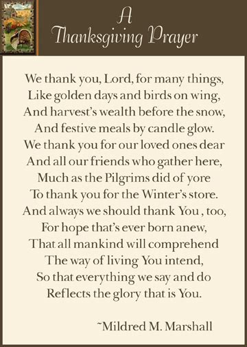 A Thanksgiving Prayer to Share