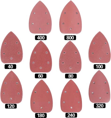 Swpeet Pcs Mouse Detail Sander Sizes Sanding Discs Sandpaper Hook